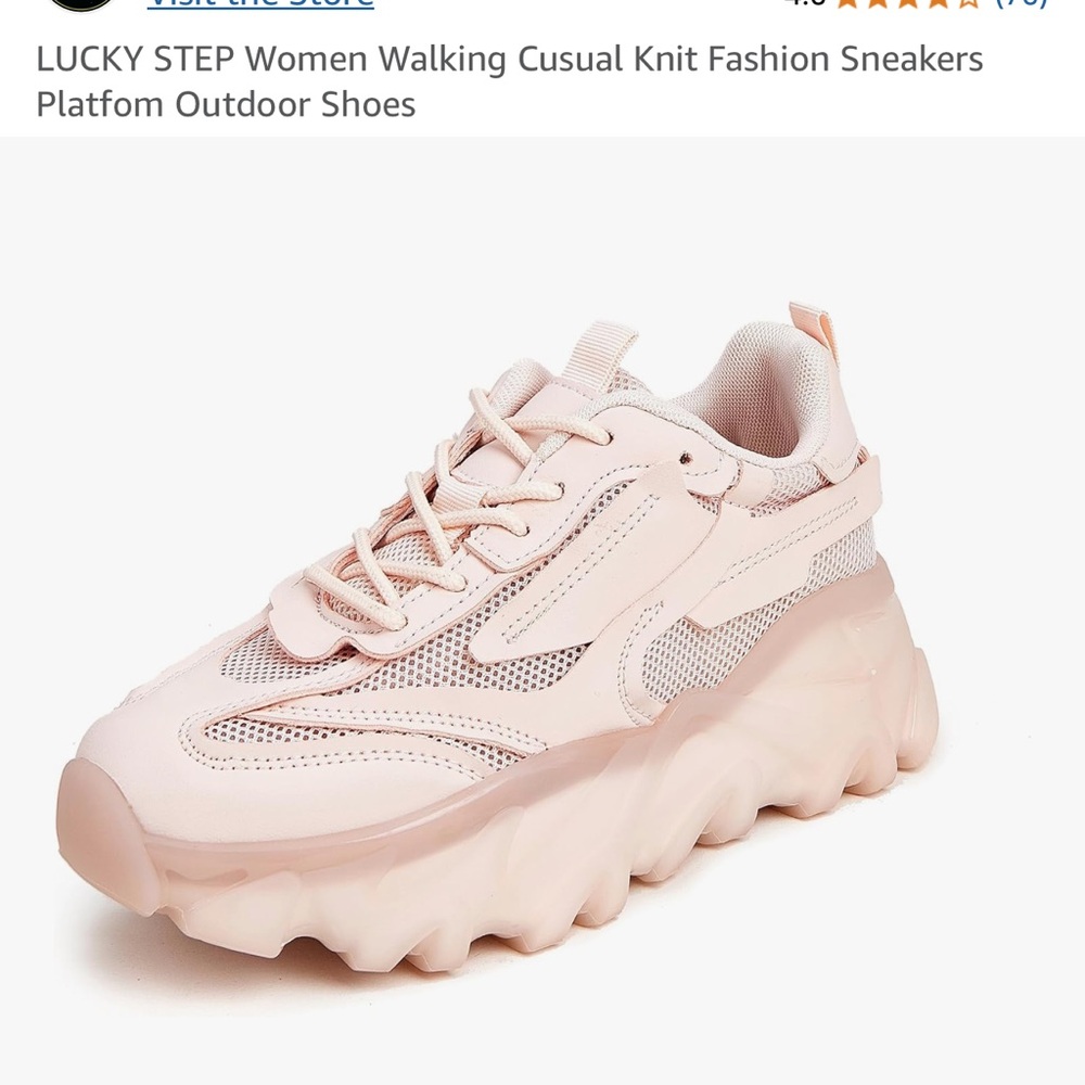 Women's Pink Knit Fashion Sneakers